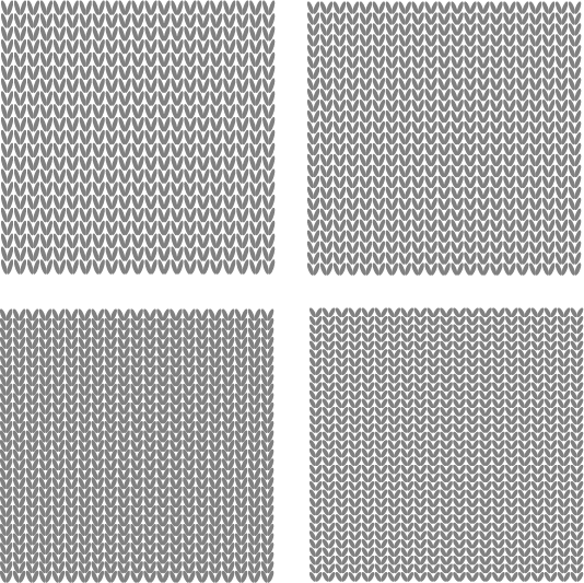 Mathematics of knitting: various aspect ratios