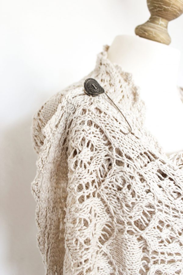 White Atlantic shawl knitting pattern
