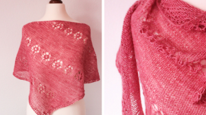Powder Pink Cornucopia Shawl newest shawl knitting pattern