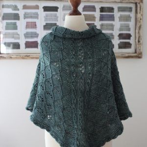 Steel Teal shawl knitting pattern by Julia Riede