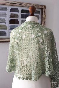 Plant Anatomy Green Linen shawl