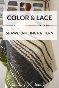 Color & Lace shawl knitting pattern by Julia Riede