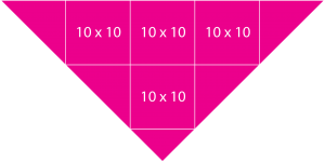 Adjustable triangle shawls: a 10 x 10 module