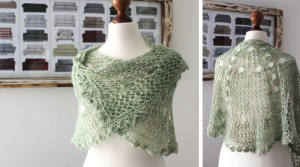 Green Linen shawl knitting pattern release