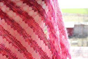 Love Pink shawl knitting pattern