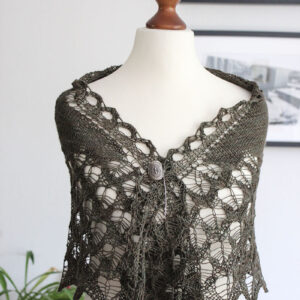 Precious crescent shawl knitting pattern